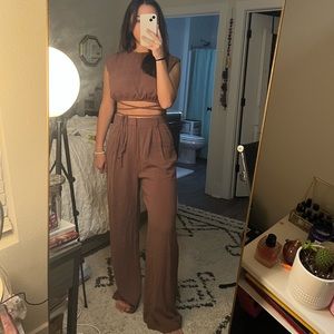 White Fox Boutique matching brown set